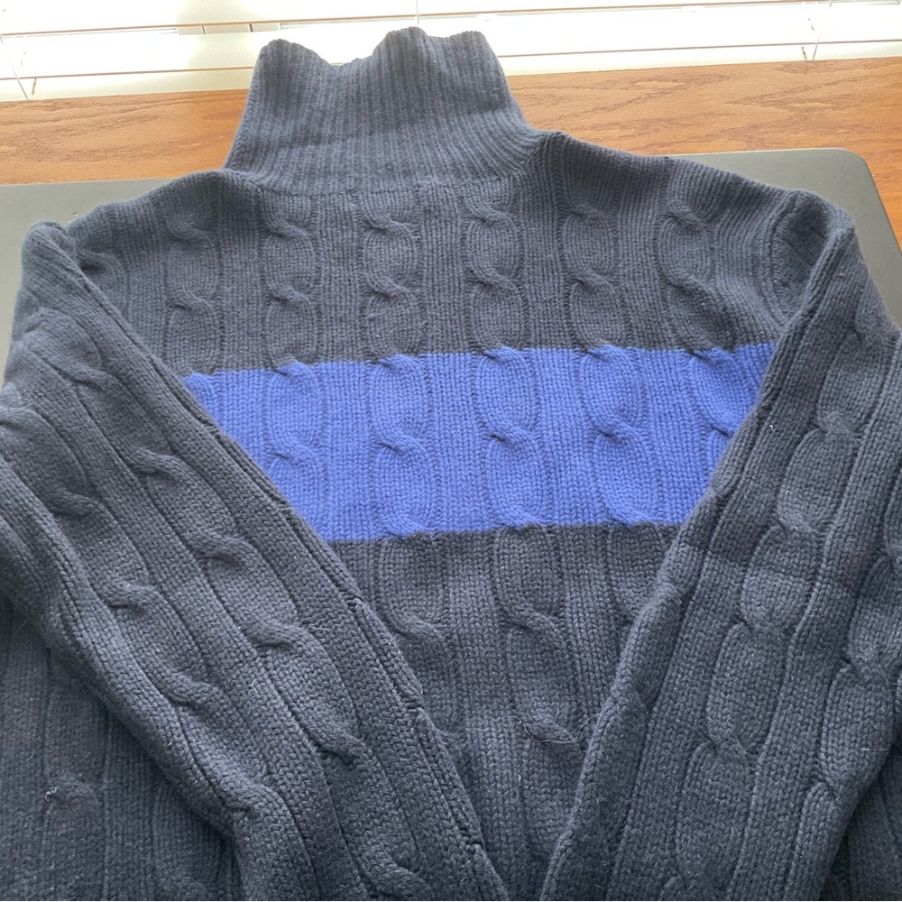 Navy striped 100% Cashmere- very good condition- worn sparingly